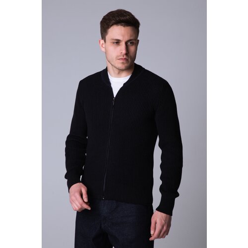 Кардиган Modclick, длинный рукав, силуэт прилегающий, вязаный, трикотажный, размер 48, синий