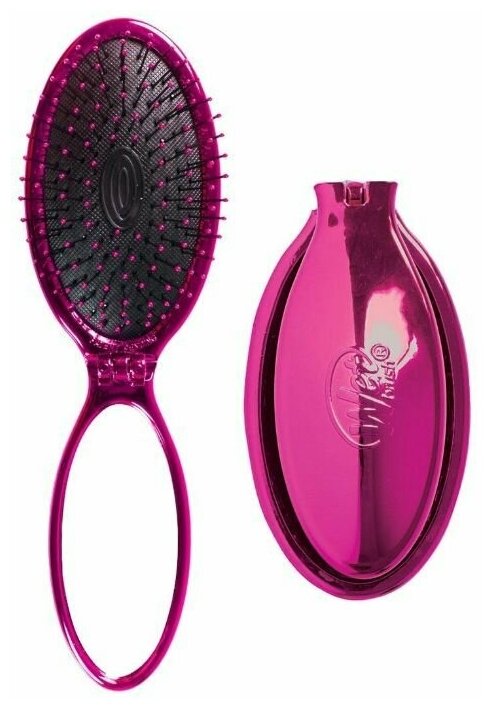 Щетка Wet Brush mini для спутанных волос раскладная, розовая