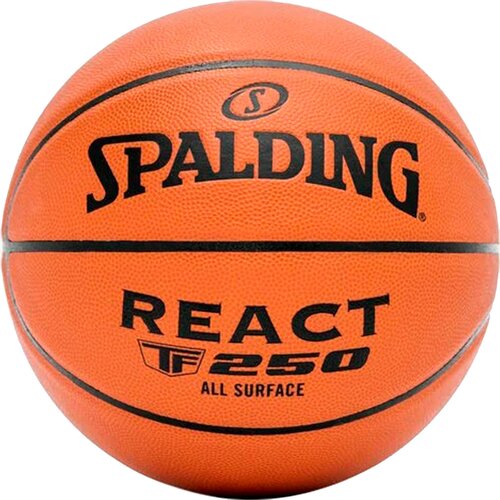 Мяч баскетбольный Spalding TF-250 React FIBA р. 7 баскетбольный мяч spalding react tf 250 fiba sz6 р 6