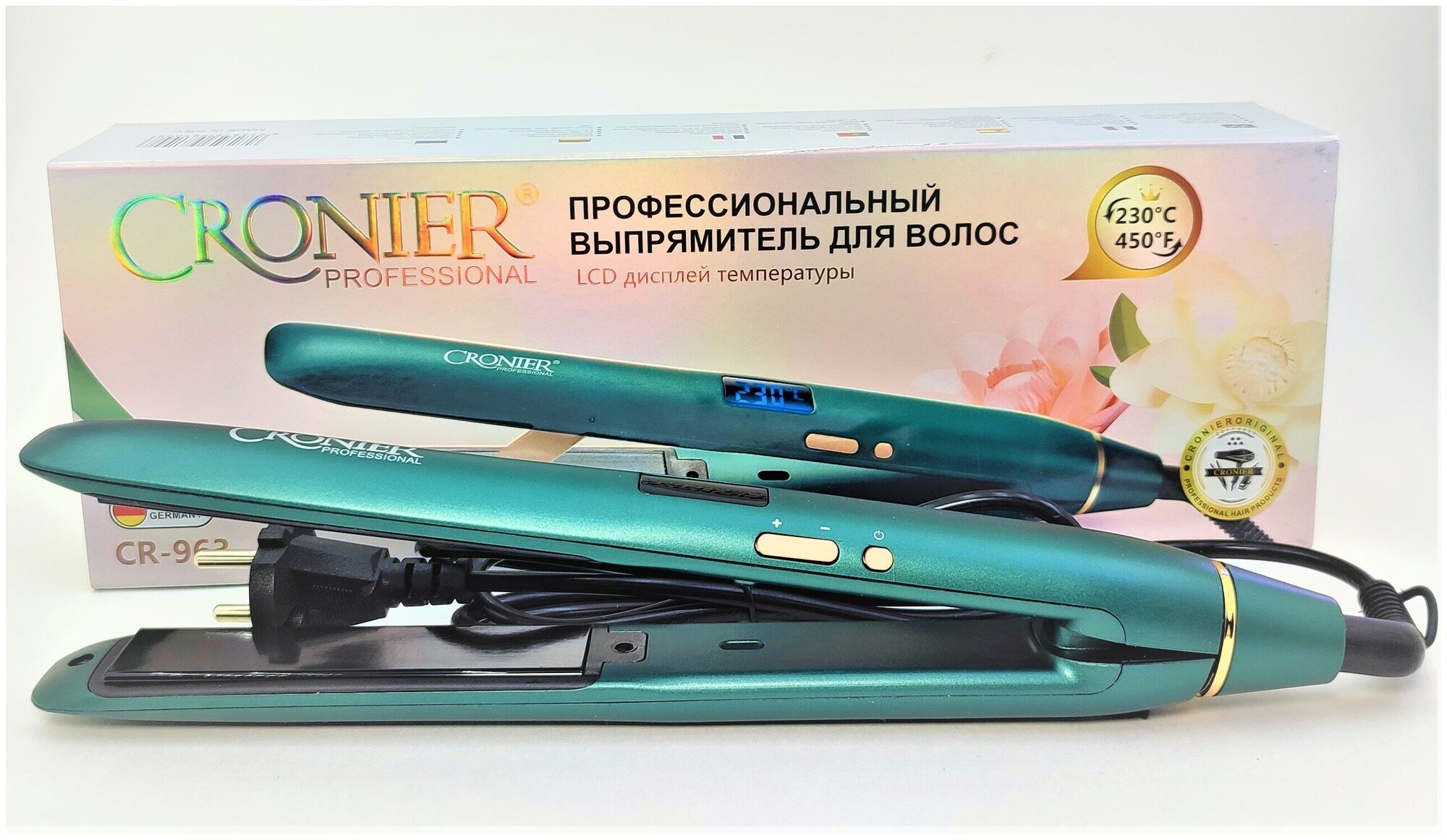 Выпрямитель для волос CRONIER CR-963 ,темно-зеленый - фотография № 14