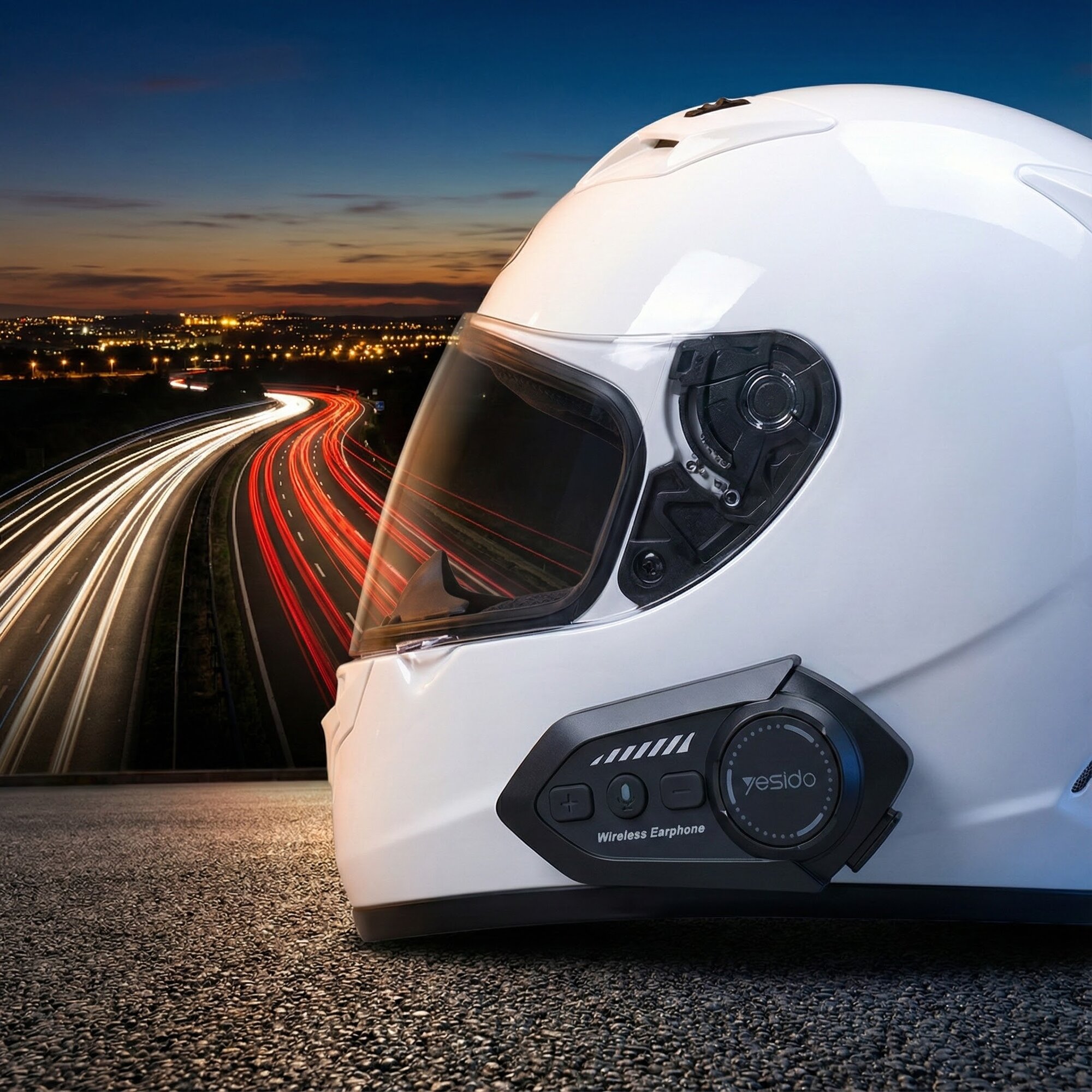 Гарнитура/Динамик Yesido VC19, для шлема, Bluetooth 5.4, IPX6 — фото 1