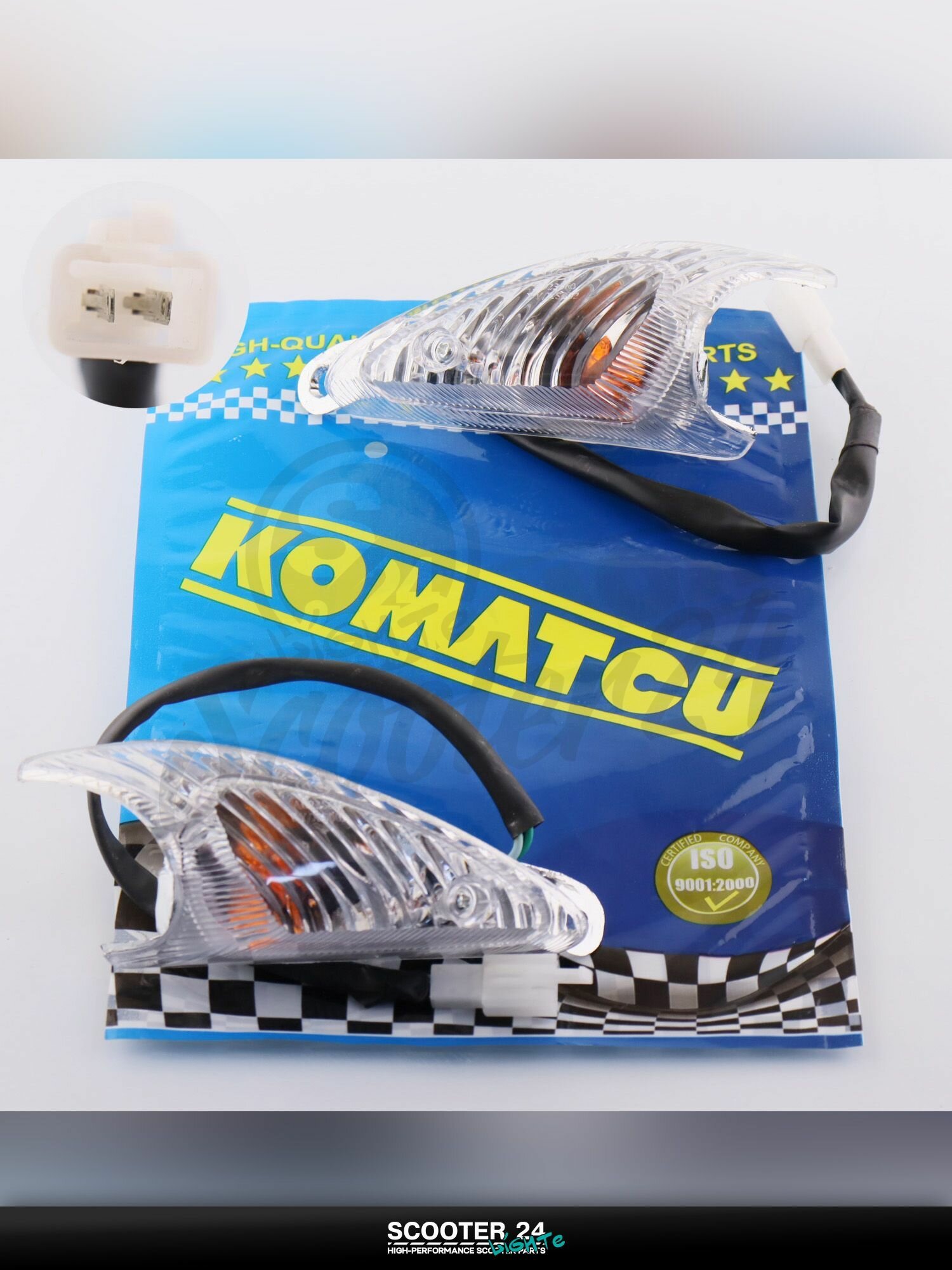 Повороты на мопед и скутер NAVIGATOR (передние, пара) "KOMATCU"