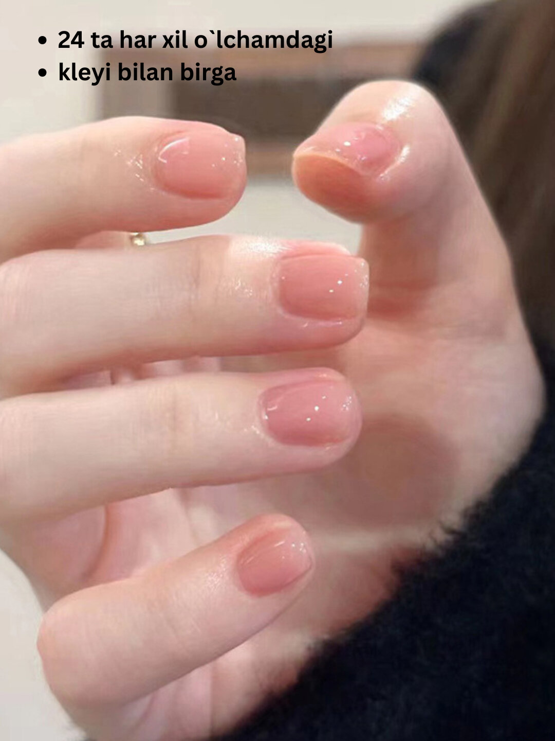 Накладные ногти с дизайном — легко и быстро наносится с клеем, с красивым узором. — фото 1