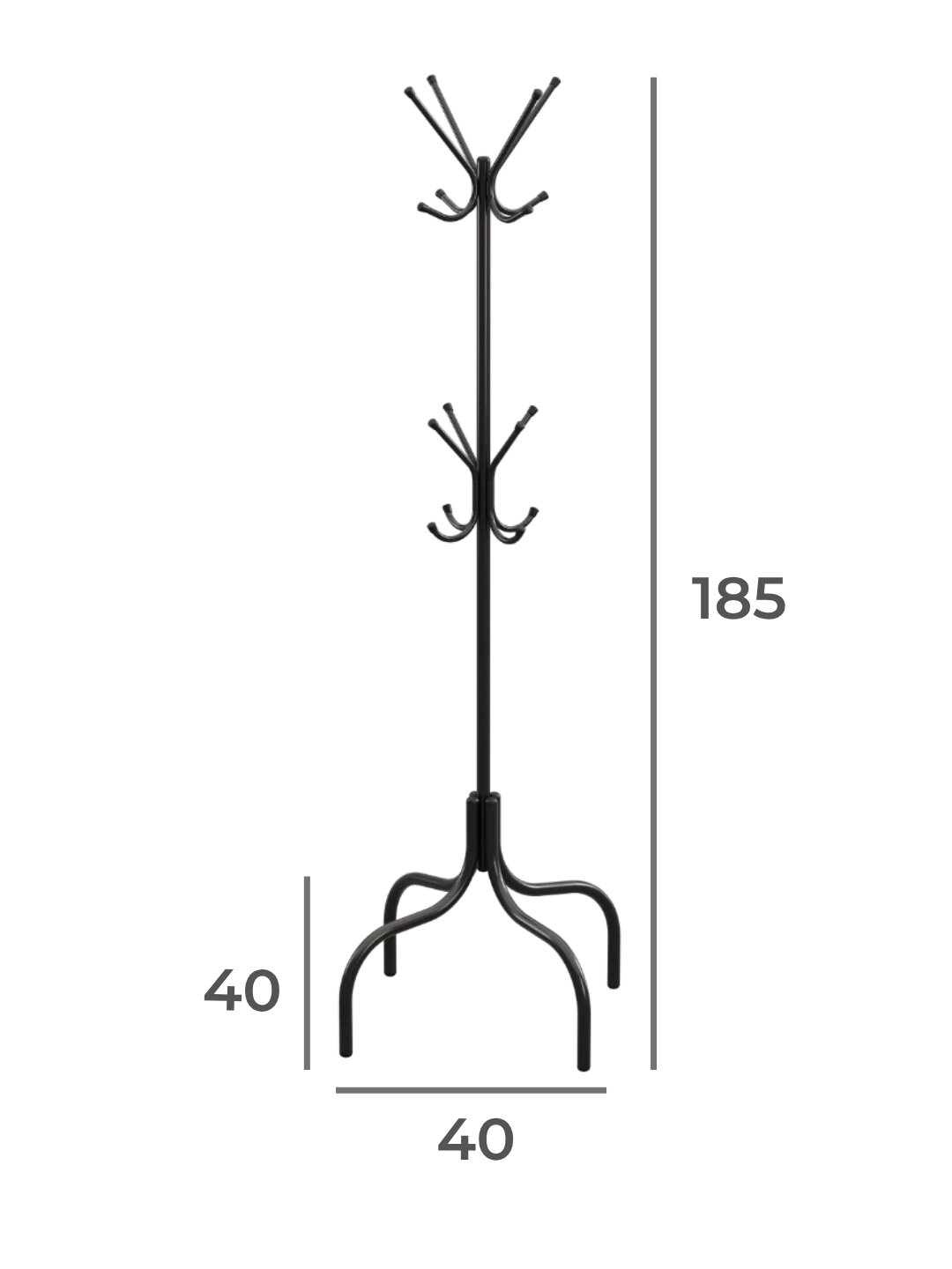 Вешалка напольная AIKO Uno, для верхней одежды, металлическая, стойка для прихожей — фото 1