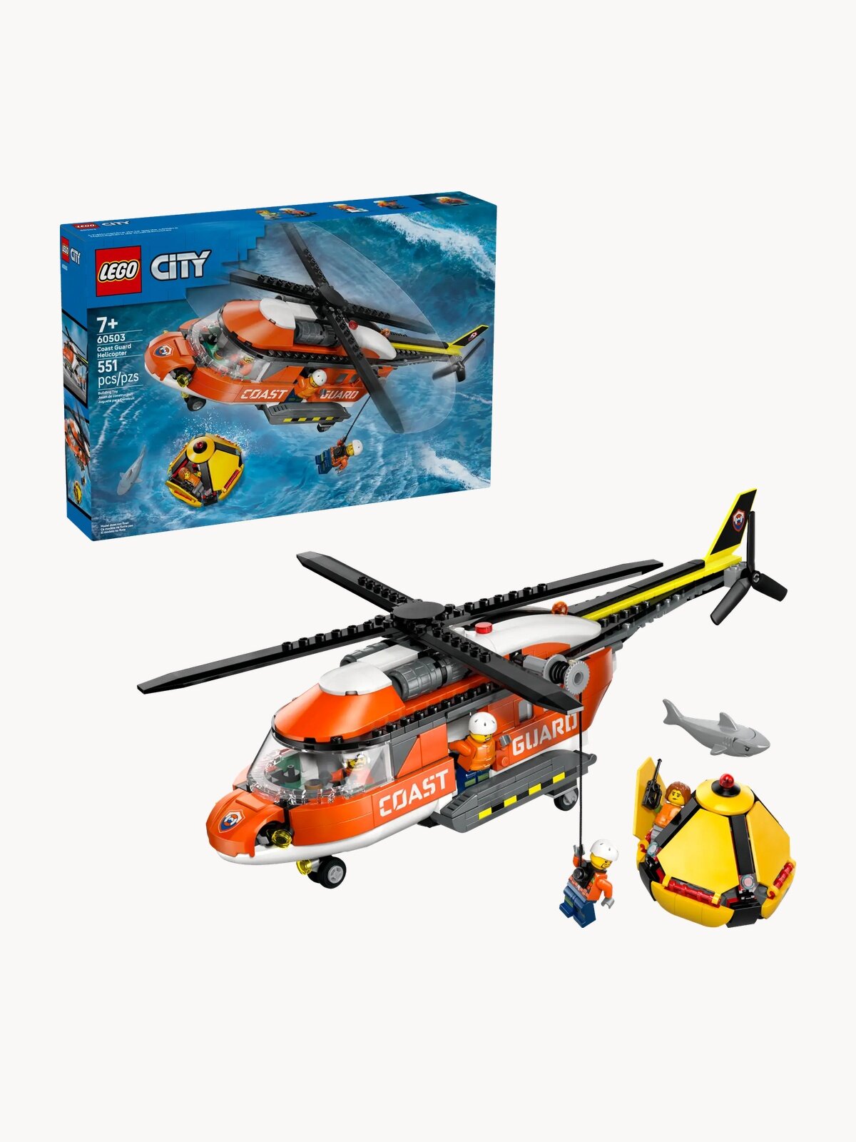 Конструктор LEGO City 60503 Вертолет береговой охраны, 551 дет.