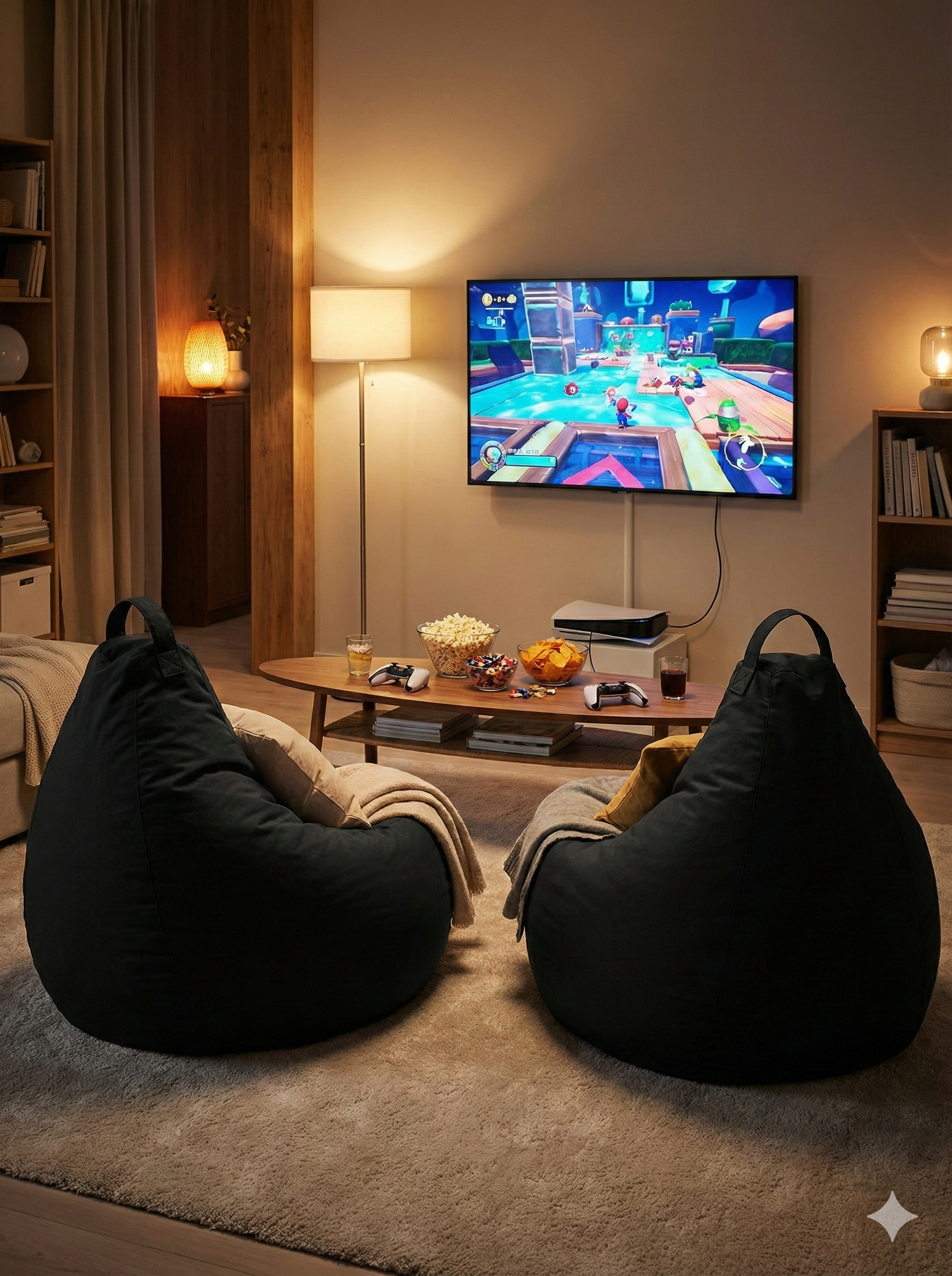 Кресло-мешок Пуффбери «Груша», размер XXL средний, Оксфорд Черный — фото 1