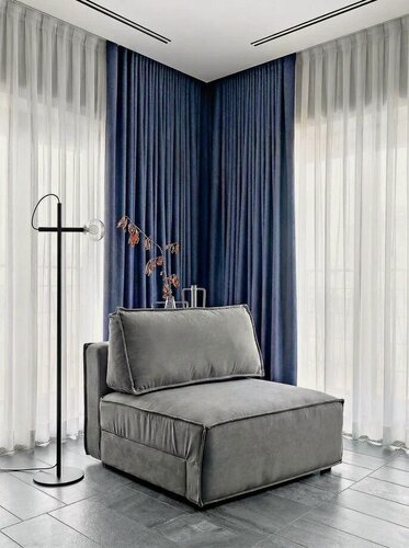 Изображение товара Модуль Брендосс 319 кресло диван раскладной, в дополнение к дивану, кресло-кровать без подлокотников, цвет серый