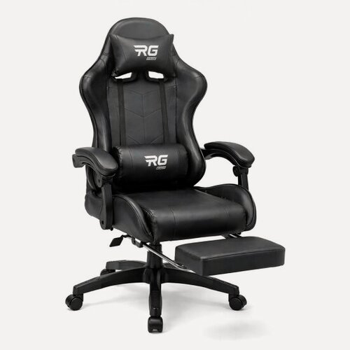 Изображение товара Игровое кресло Byroom RG HEALER leather black с подставкой для ног BRGF813L-B