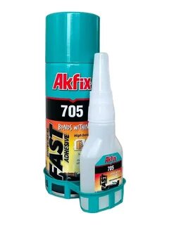 Клей с активатором для экспресс склеивания Akfix 705 (125 гр клей+500 мл)