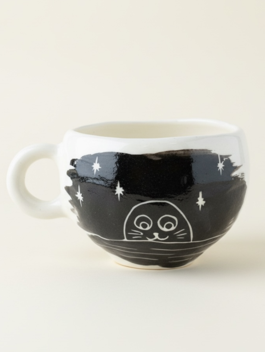 Кружка ручной работы Мастерская Виктории Нор «Нерпа», керамика, 180 мл