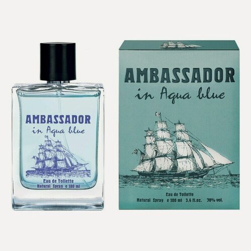 Изображение товара Genty Ambassador in Aqua Blue голубая туалетная вода 100 мл / Дженти Амбассадор ин Аква Блю