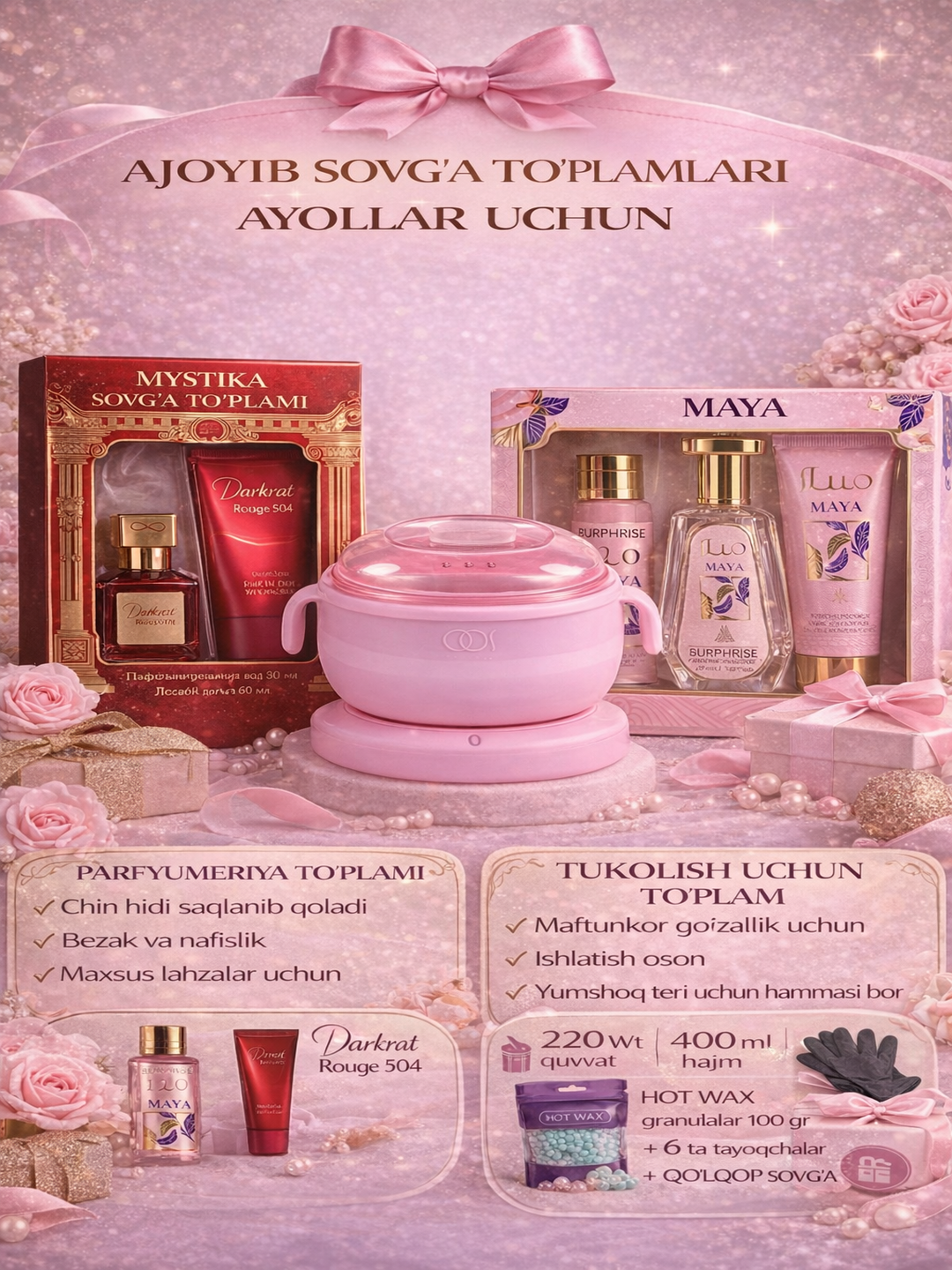 Подарочный набор косметики, отличное решение для подарка на 8 Марта