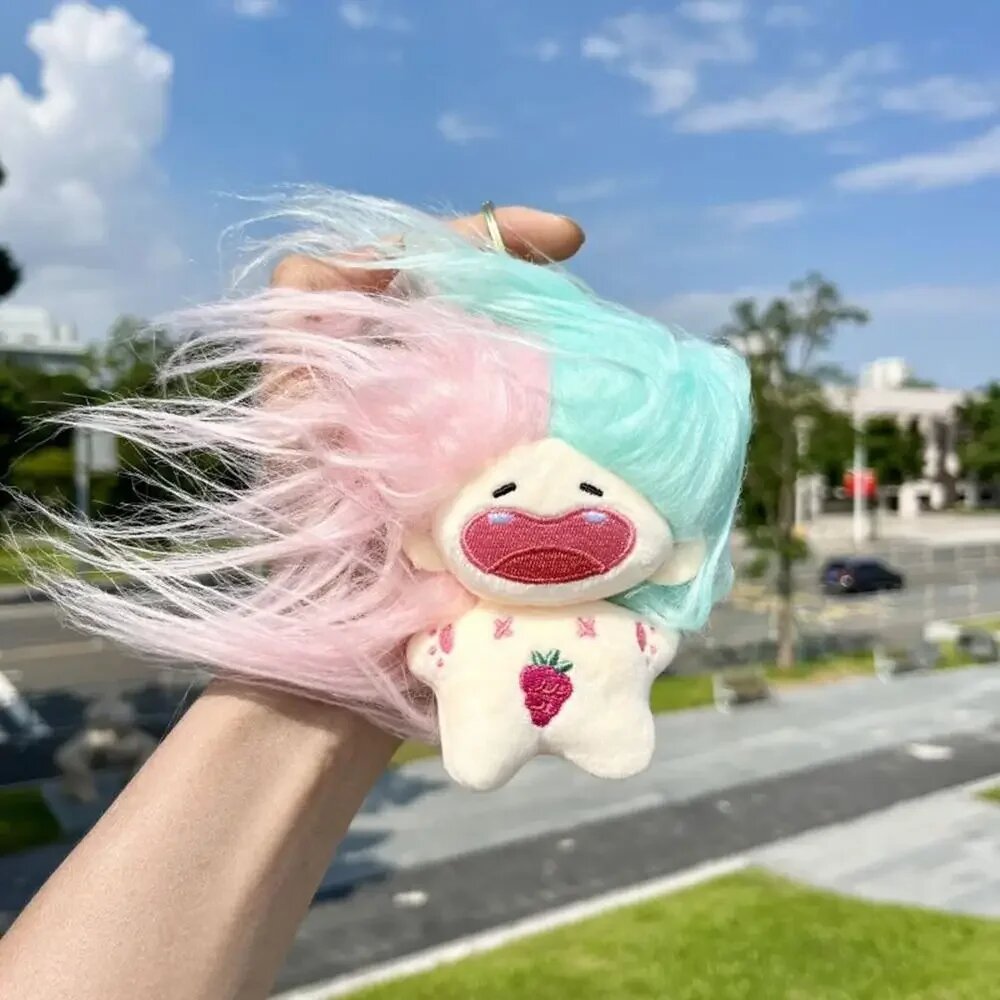 Мягкая плюшевая кукла Зодиака 10 см Розовый, blue pink hair