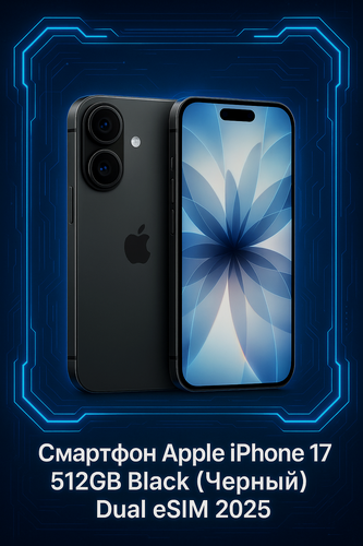 Изображение товара Смартфон Apple iPhone 17 512GB Black (Черный) Dual ESim 2025