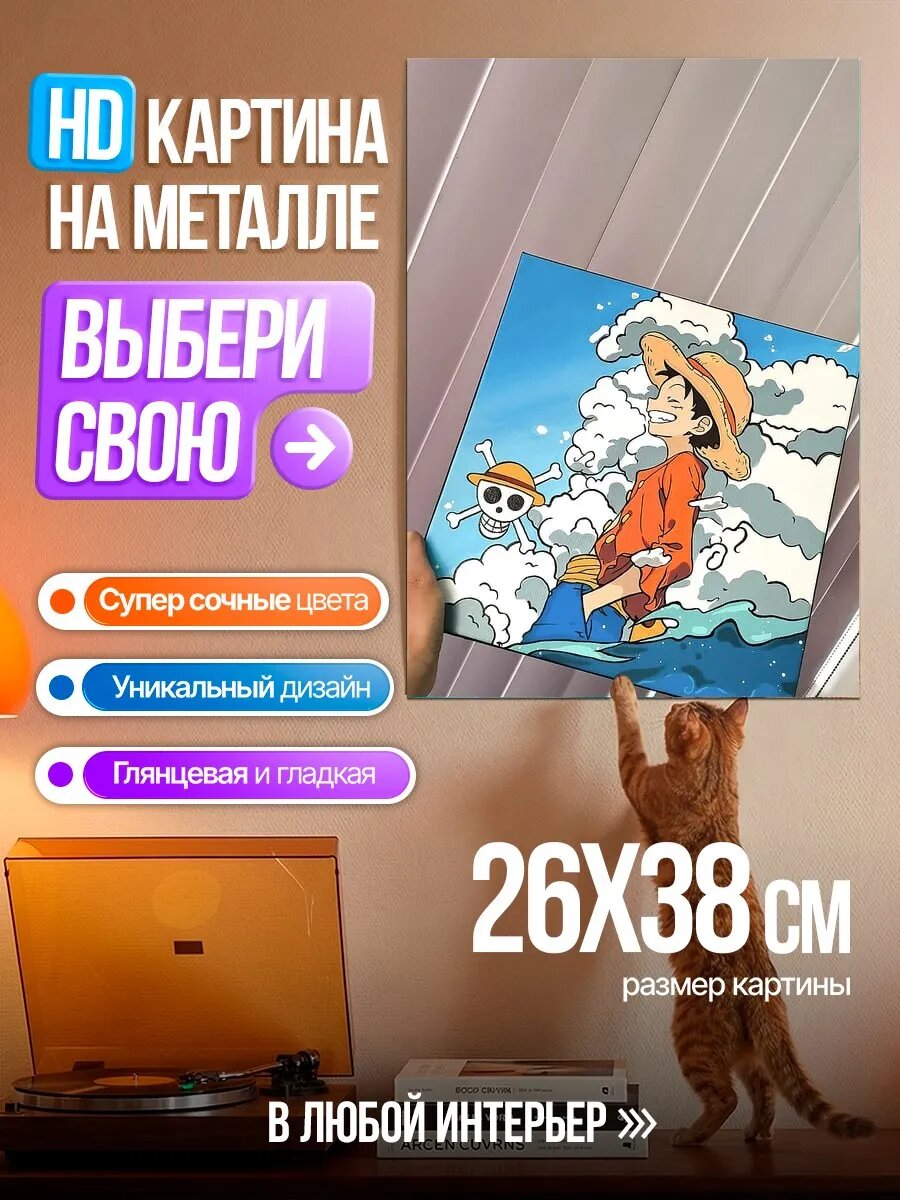 Картина на HD металле Манки Д Луффи Небеса