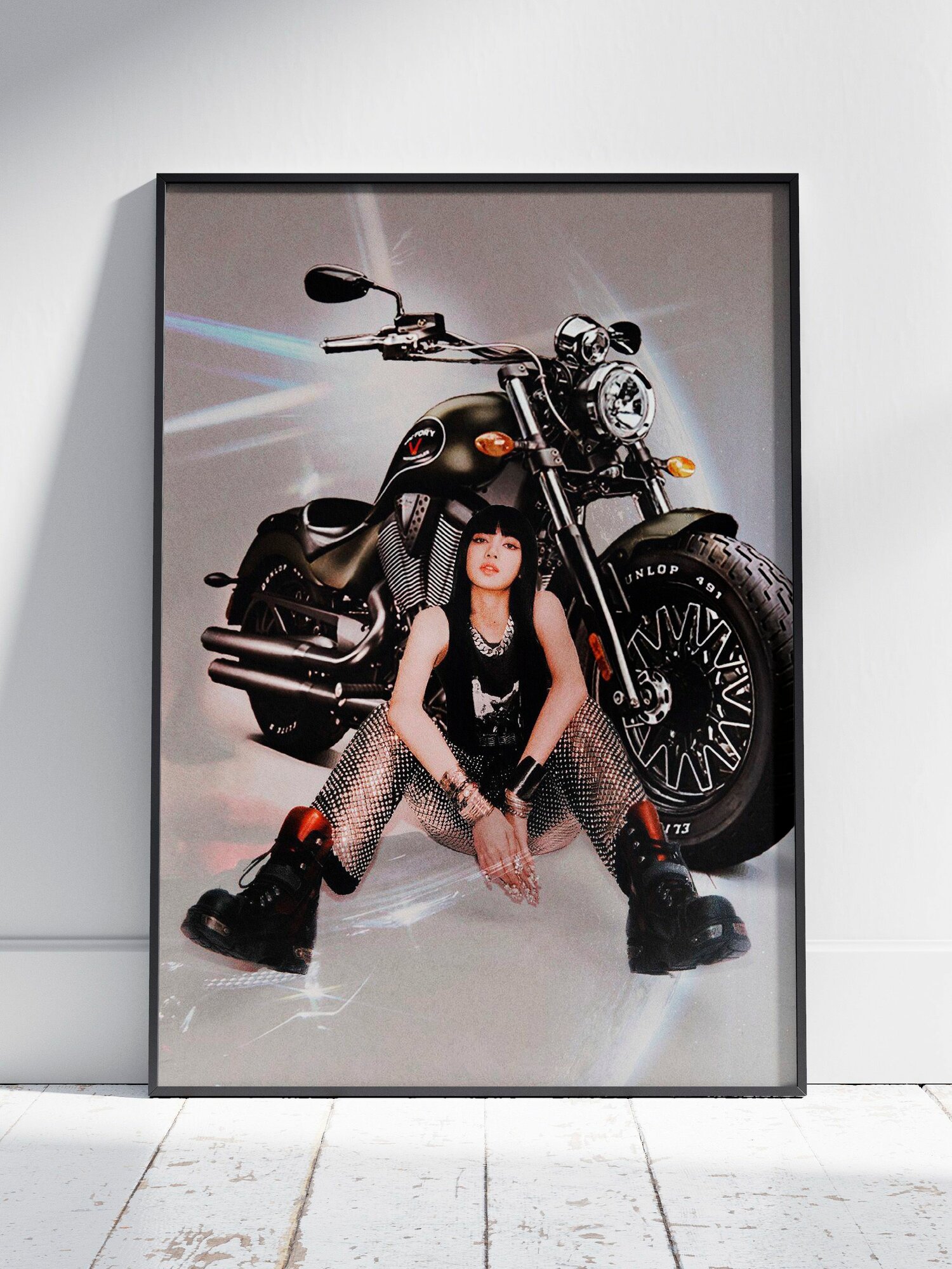Плакат на стену для интерьера Байкерский Стиль (Biker Style 11) - Постер по моде и эстетике формата A4 (21x30 см)