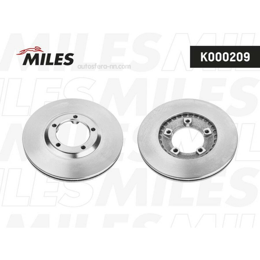 MILES K000209 Диск тормозной HYUNDAI H-1/H-100/PORTER пер. вент. D 253мм.