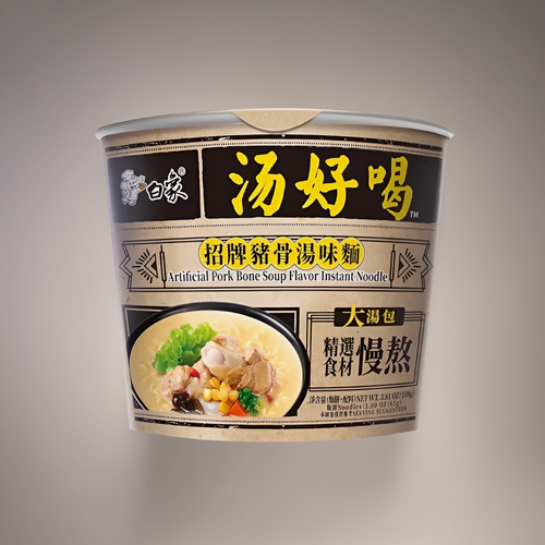 Изображение товара Лапша быстрого приготовления "BaiXiang" со вкусом супа из свиных костей 108 г, Китай