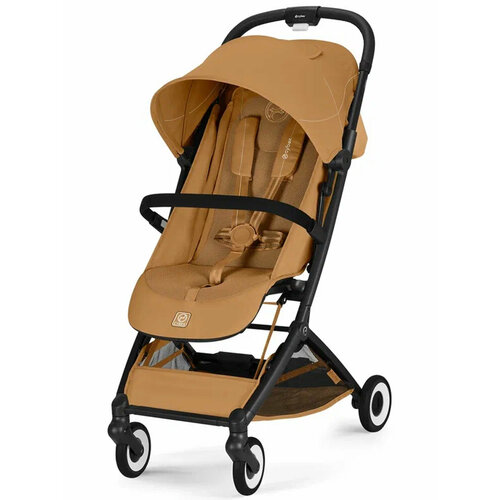 фото Коляска прогулочная cybex orfeo blk, желто-коричный (cinnamon yellow) с дождевиком и бампером