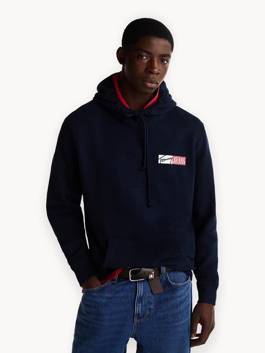 Худи Tommy Jeans Signature Logo, размер M, , синий