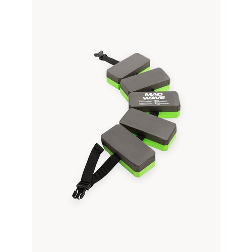 Пояс для обучения плаванию MAD WAVE Belt for training, до 30кг, цвет черно-зеленый
