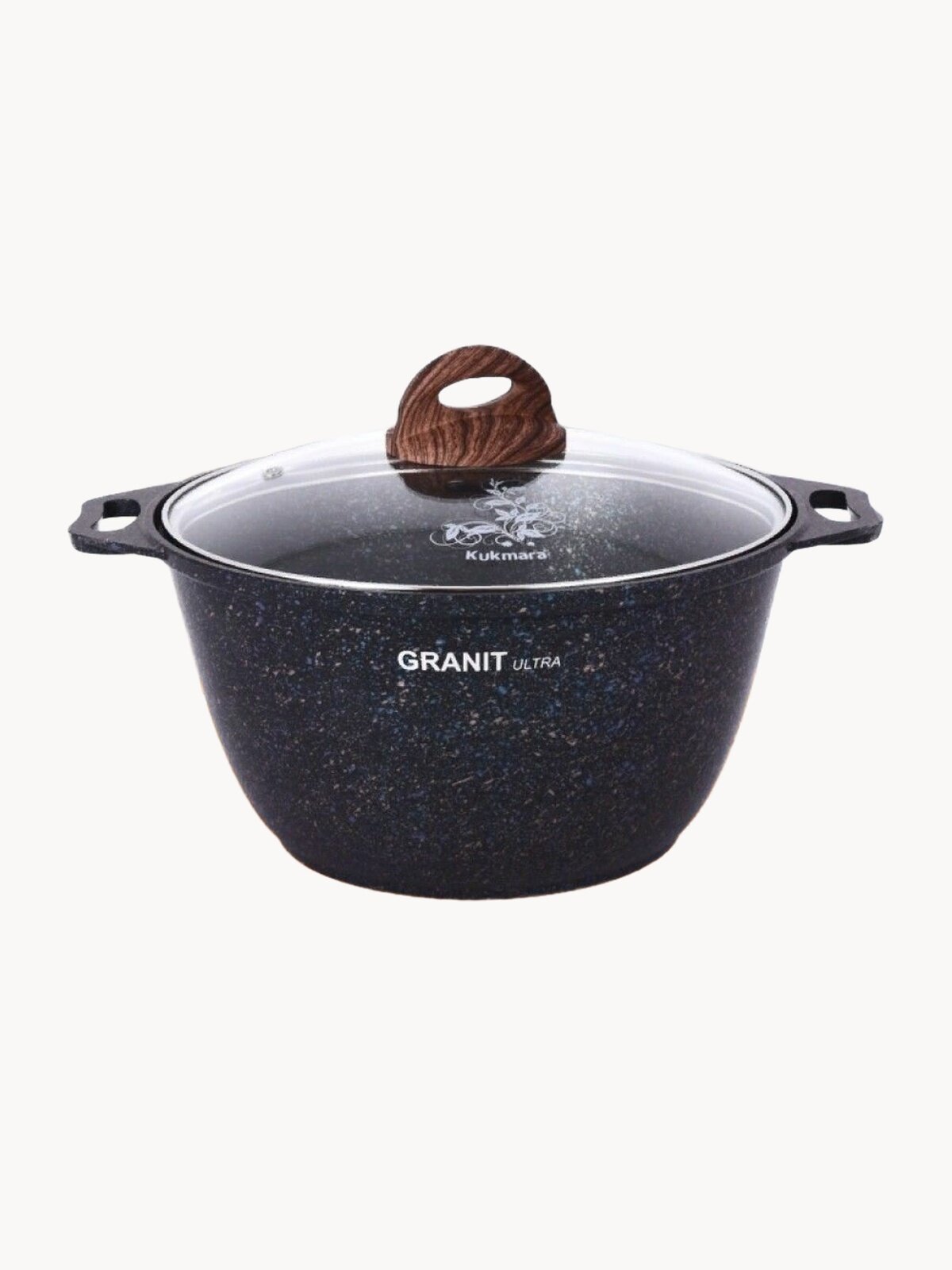 Кастрюля 2л со стекл. крышкой, АП линия "Granit ultra" (blue)