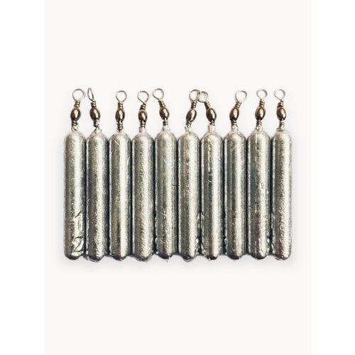 Набор грузил для рыбалки Палочка 12 гр (упаковка 10 штук) на отводной поводок Дроп шот