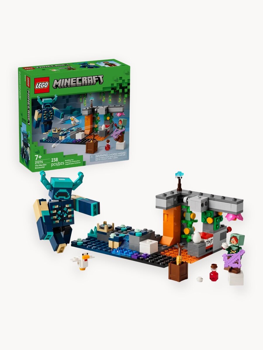 Конструктор LEGO Minecraft 21274 Столкновение с Варденом, 238 дет.