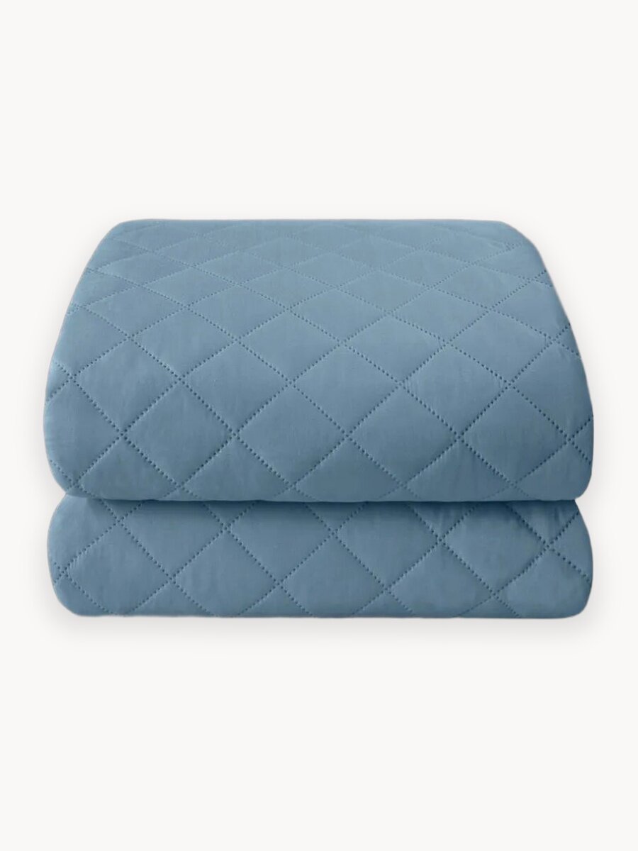 Покрывало стеганое двустороннее, Guten Morgen, Милан, Гриджо, Евро, 210х240 см , ультрастеп