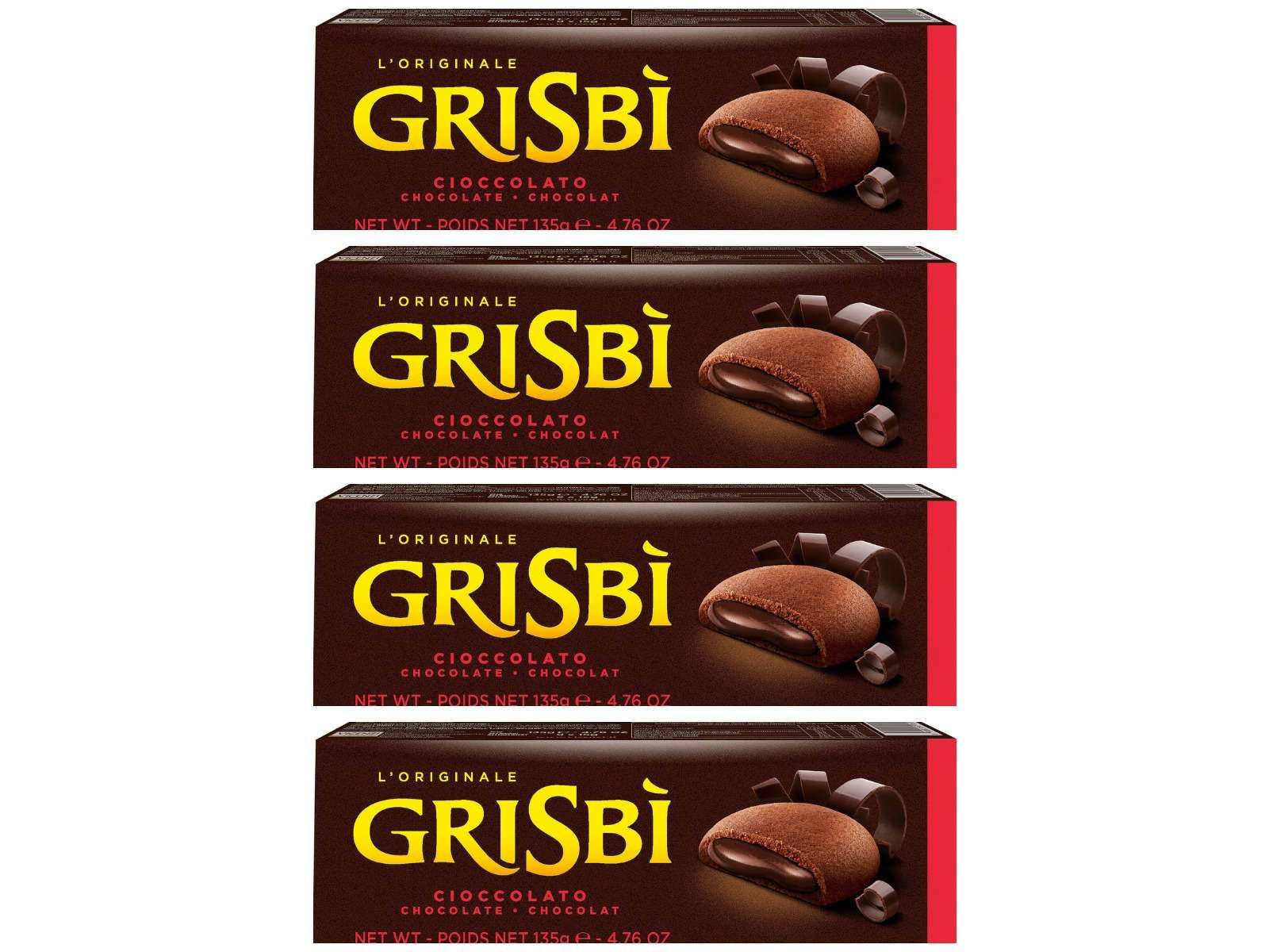 Grisbi Печенье с шоколадным кремом, 135 г, 4 уп.