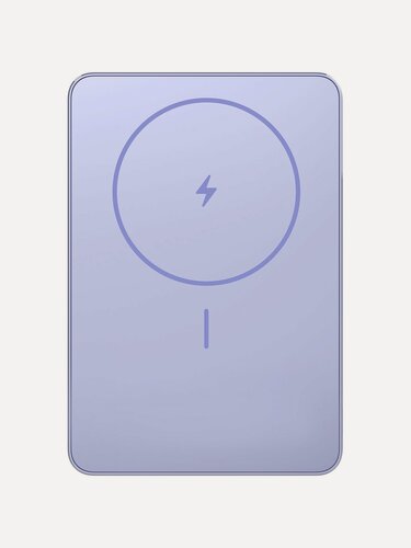 Изображение товара Внешний аккумулятор Xiaomi Super Slim Magnetic Power Bank, 5000 mAh, фиолетовый, беспроводная зарядка