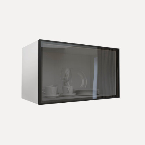 Изображение товара Фасад из алюминиевого профиля со стеклом Aluminum Glass 59,7х40х2 см, черный анод/графит