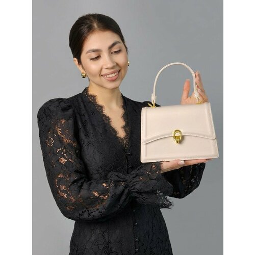 Сумка кросс-боди Evangelina May, фактура гладкая, светло-голубой