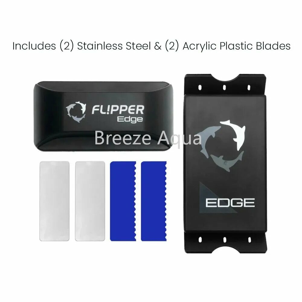 Flipper Edge Max 2 в 1 Плавающий магнитный стеклянный акриловый аквариум для рыбок Очиститель аквариумных водорослей с двумя лезвиями