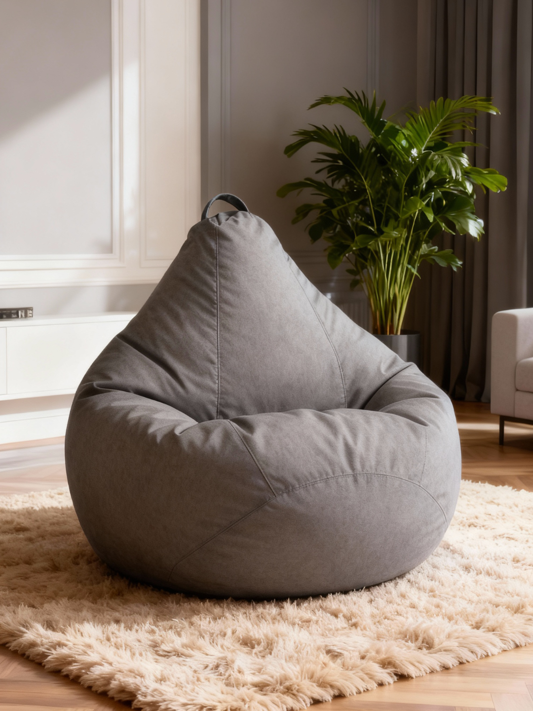 Кресло мешок от The NOM, бин бэг из ткани Джинсовка, размер 4XL -удобен для роста до 2м