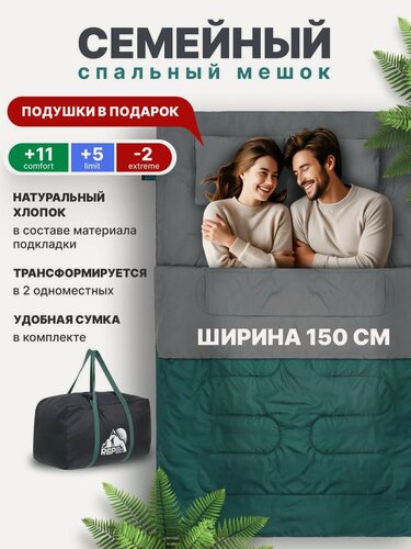 Изображение товара Спальный мешок двухместный RSP FAMILY 250 DOUBLE