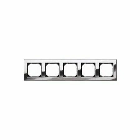 Рамка Merten 5 постов металл хром M-Elegance MTN403539