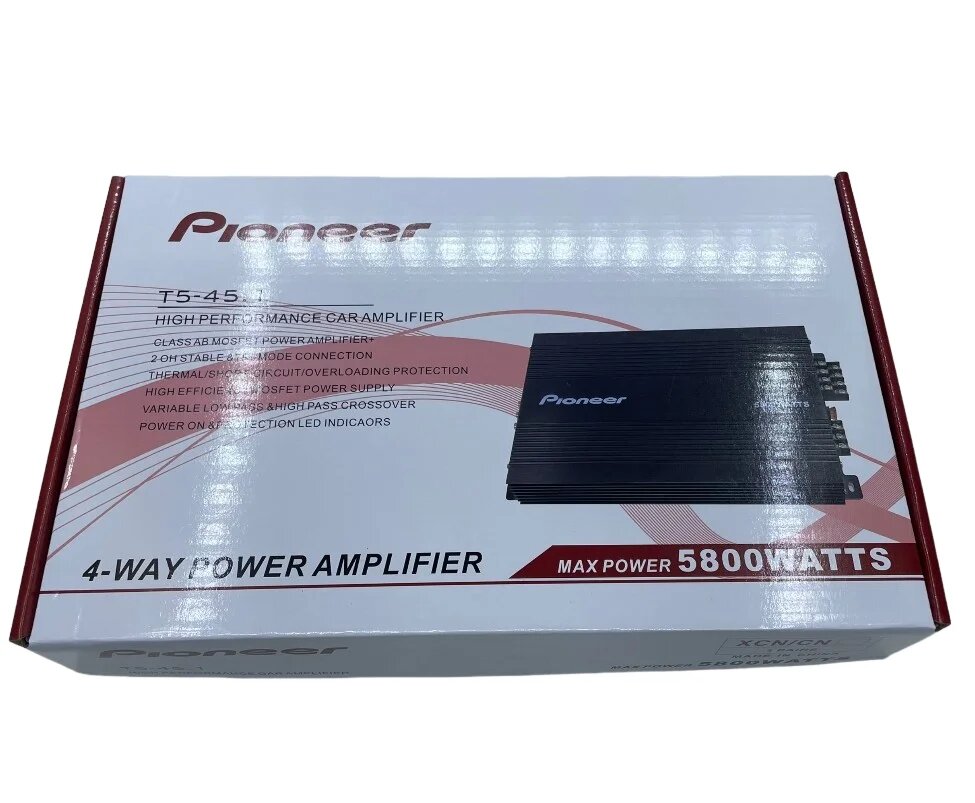 Pioneer T5-45.1 Автомобильный аудио усилитель 4-полосный высокопроизводительный автомобильный усилитель максимальной мощности 5800 Вт для автомобильной звуковой системы
