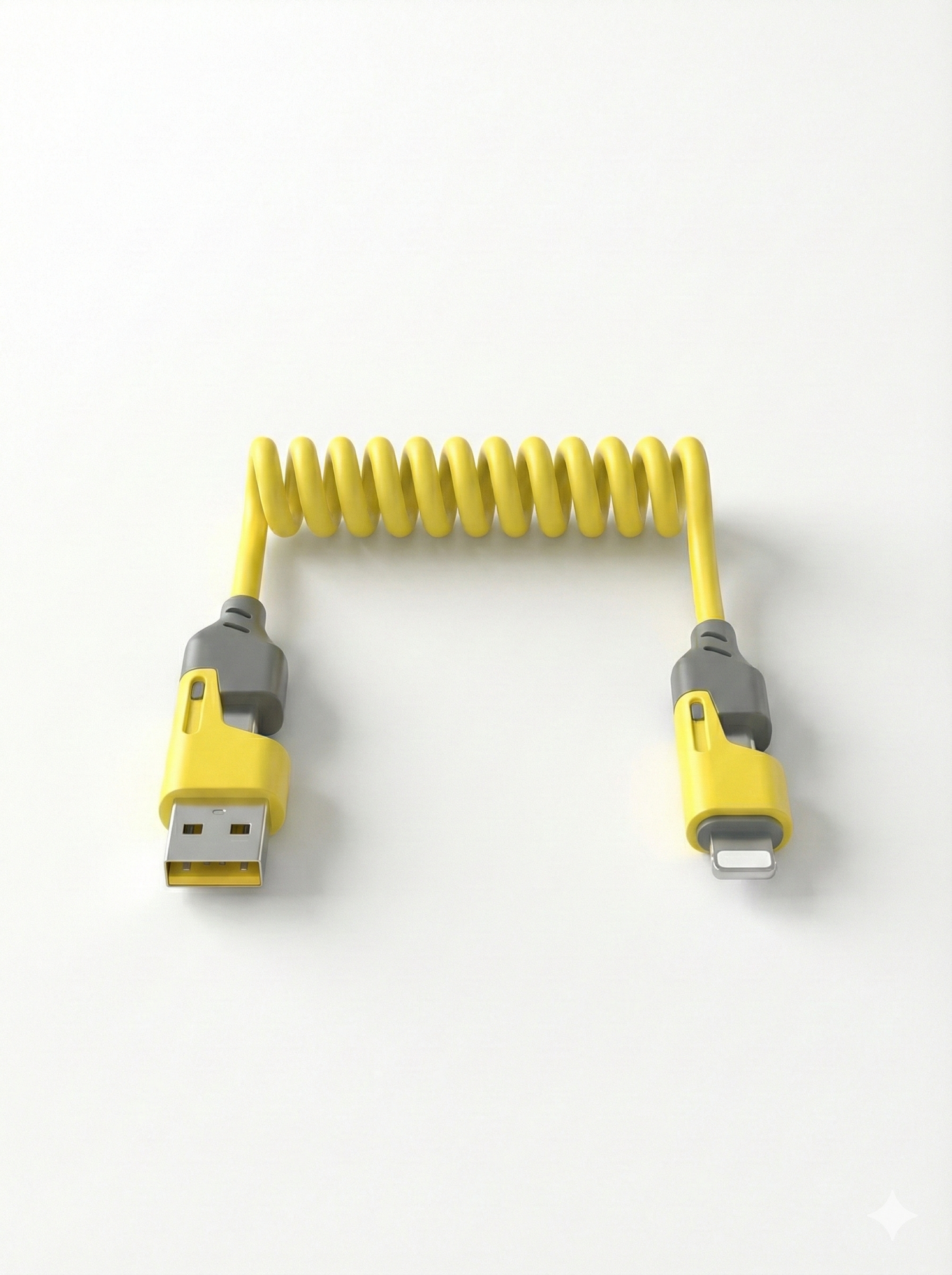 Витой Кабель 4-в-1 65W — Универсальная Быстрая Зарядка (Type-C + Lightning + USB) — фото 1