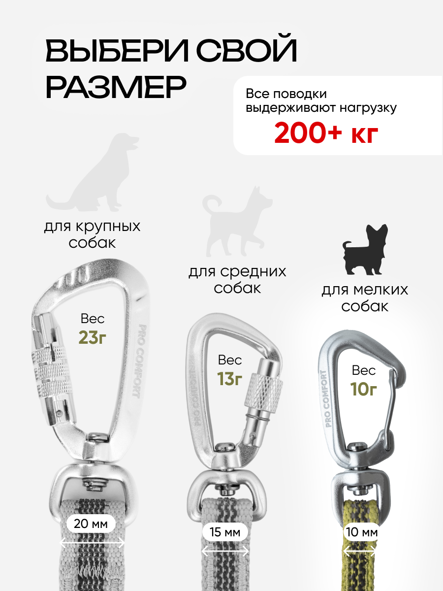 Поводок для собак мелких пород 3 метра — фото 1