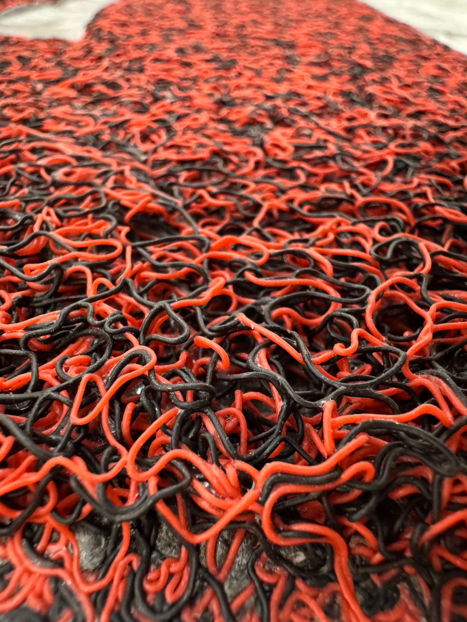 Коврик придверный Sn Carpet Air mat, ПВХ, нескользящая основа, грязезащитный коврик, бордовый 50х70 см