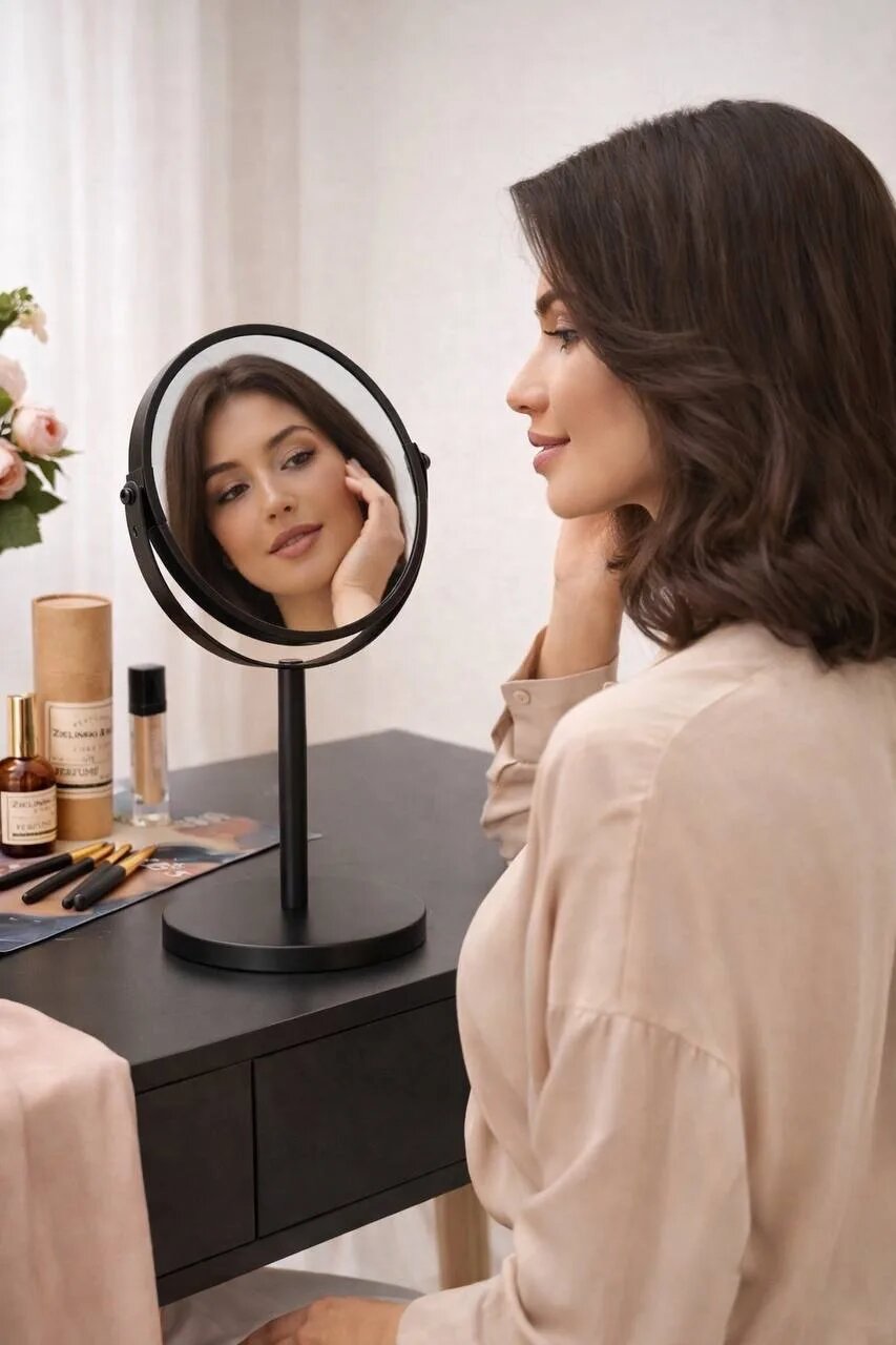 Зеркало косметическое KROFFOS Night двустороннее с увеличением 200% — фото 1