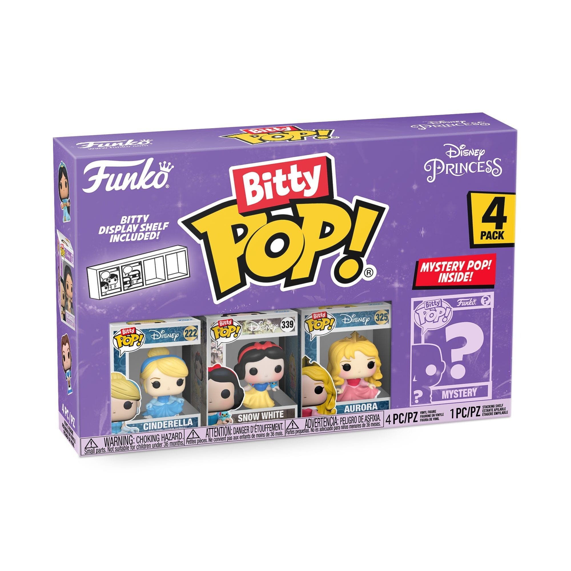 Набор фигурок Funko Bitty POP! Disney Princesses 73029 Золушка, Белоснежка и Аврора, 4 шт (1 фигурка-сюрприз) — фото 1