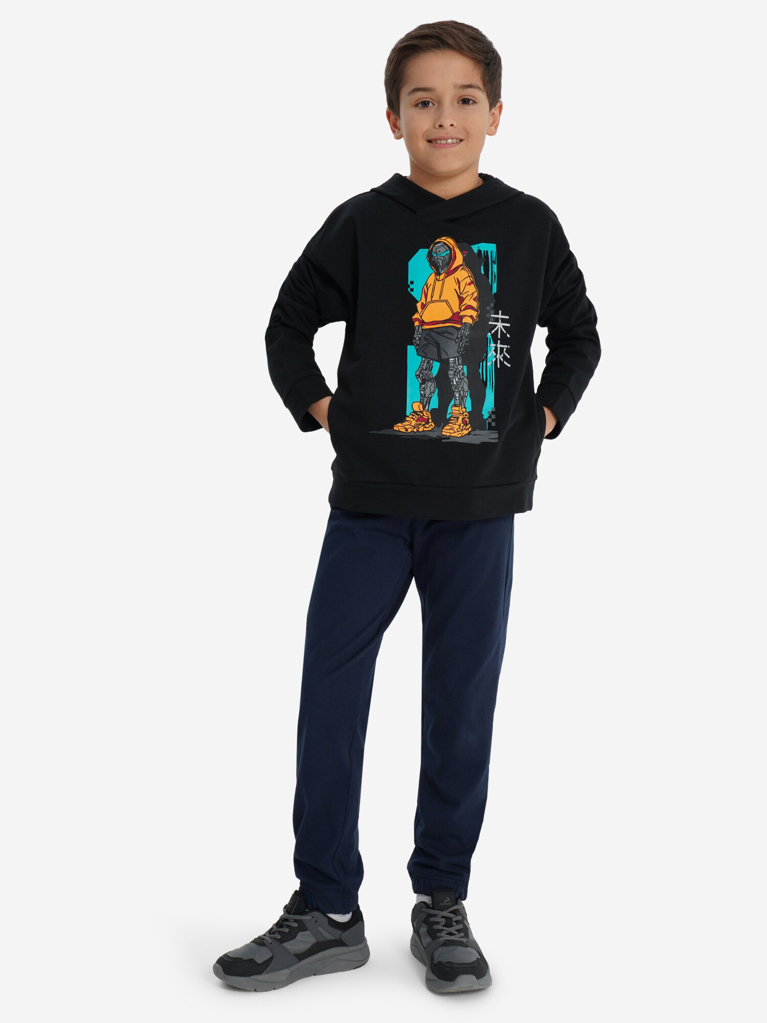 Худи Demix, размер 134-140, черный — фото 1