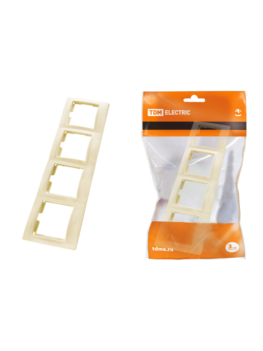 Рамка 4-х постовая горизонтальная сл. кость "Таймыр" TDM SQ1814-0130