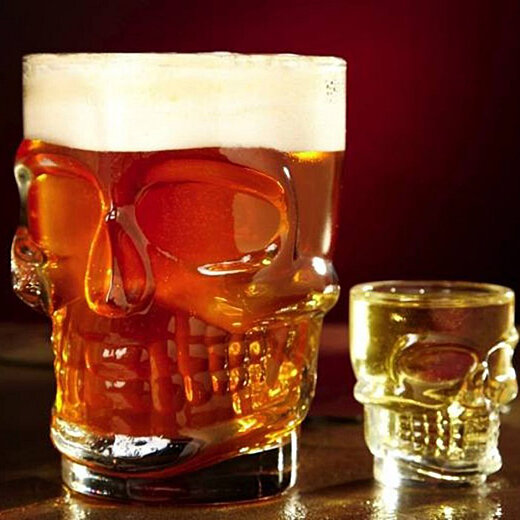 Кружка для пива "Череп"; 0,5л; D95/145, H130мм. — фото 1