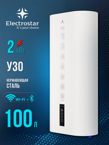 Изображение товара Водонагреватель накопительный с УЗО ELECTROSTAR WEH-B-100LS, белый, 100 л, сетевой, Wi-Fi