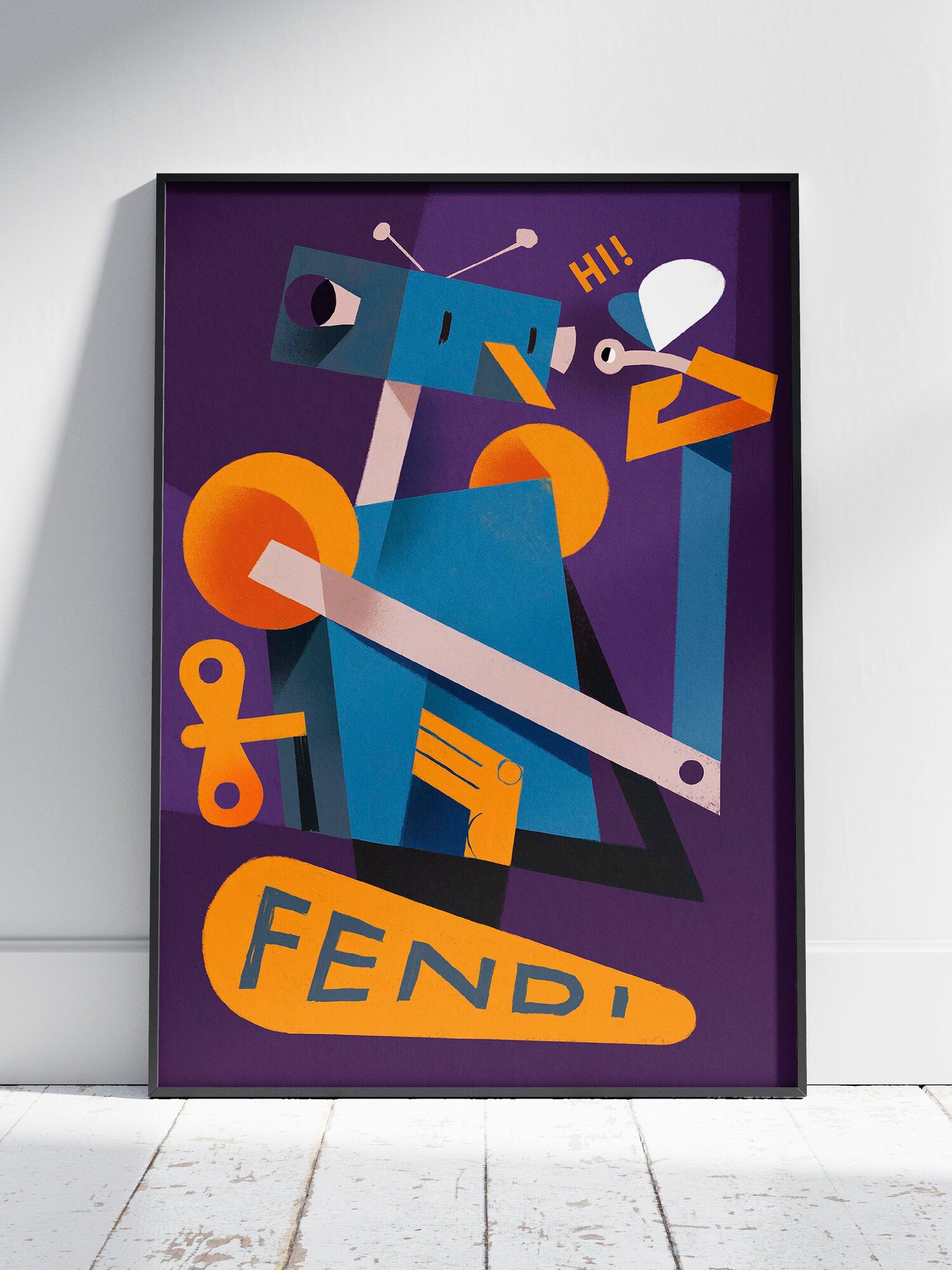 Плакат на стену для интерьера Фенди (Fendi 10) - Постер по модели, бренду и моде формата A4 (21x30 см)