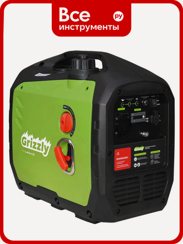 Изображение товара Инверторный генератор Grizzly GEIG-2000 с двигателем, защита от влаги, силовой разъём