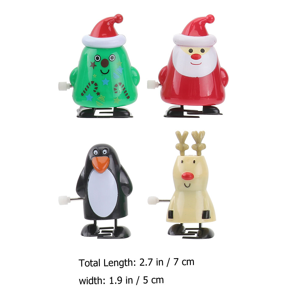 Игрушки На Пружинном Механизме 4 Штуки Яркие Ходячие Куклы С Christmas Тематикой Для Подарков Размер Multi